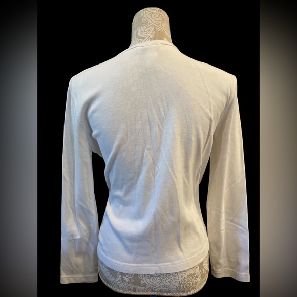 Jones New York Women’s Size Large Long-sleeve White Top - Picture 2 of 3